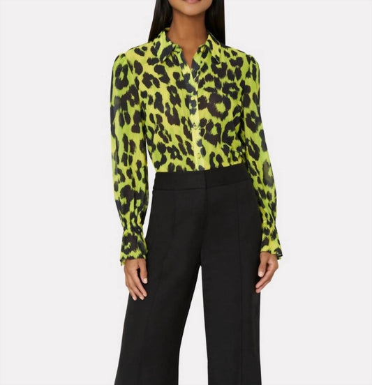 Milly - Lacey Cheetah Print Blouse
