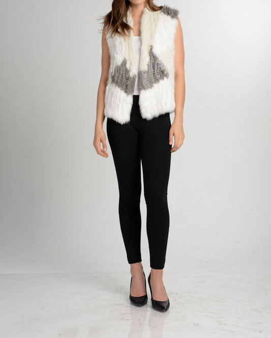Love Token - Jane Genuine Rabbit Fur Vest