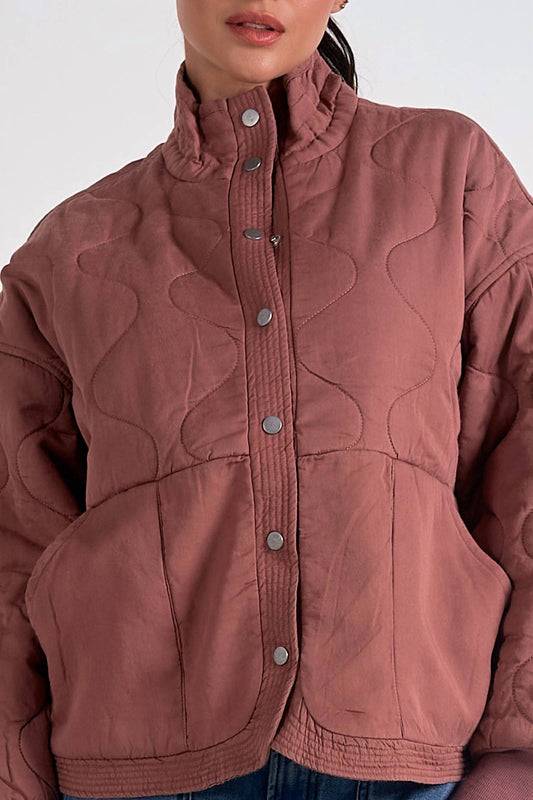 Elan - QUILTED BOMBER JACKET