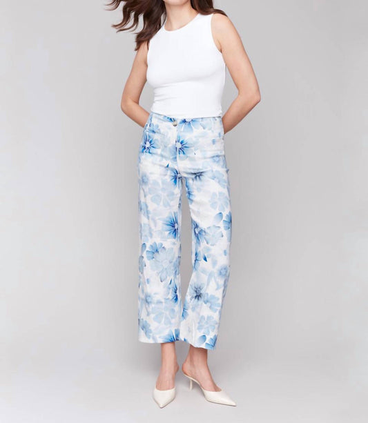 Charlie B - Bailey Linen Cropped Pant