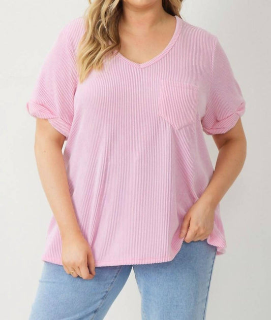 Entro - V Neck Relaxed Fit Knit Top