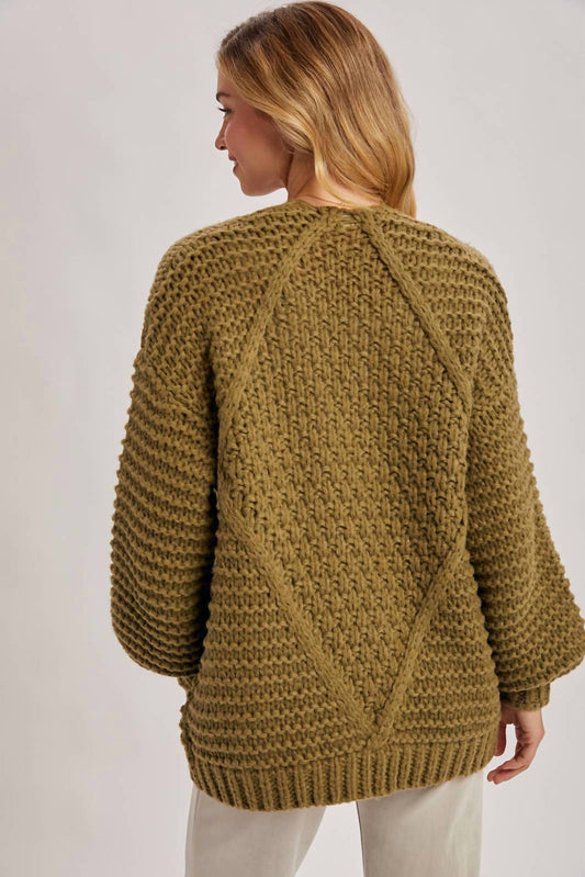 Bluivy - Cable Knit Cardigan