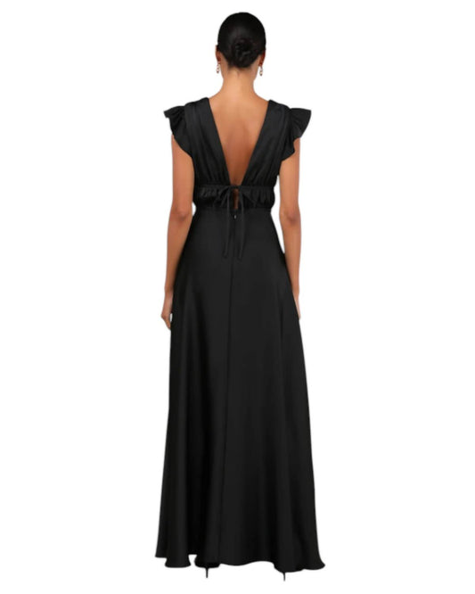 Lulus - Im All Yours Satin ruffle Dress