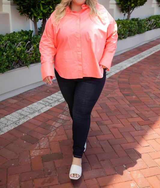 Good American - Coated Poplin Weekend Shirt