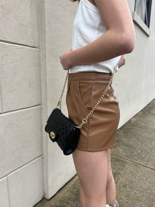 Sadie & Sage - Tween Rodeo Vegan Leather Shorts