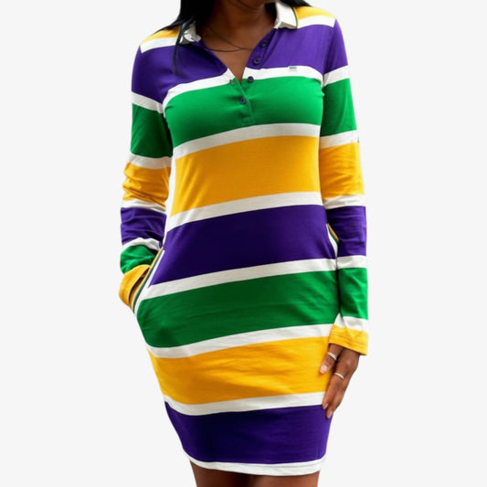 Hoity Toity - Mardi Gras Rugby Dress