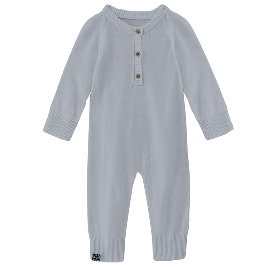 Kickee - Kids' Bamboo Knitted Henley Romper