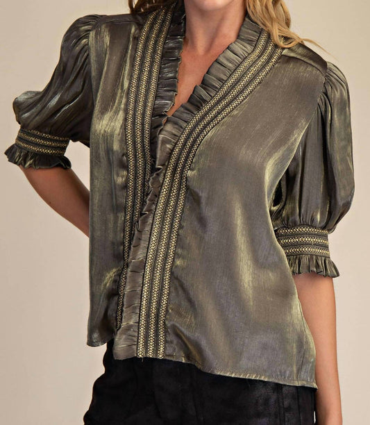 Glam - Miriam V-neck Blouse