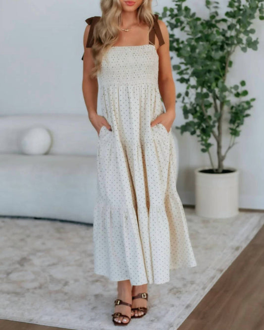 Wishlist - Tiered Polka Dot Maxi Dress