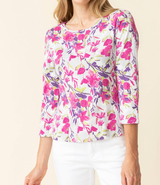 Habitat - Cozy Rib Floral Everyday Top