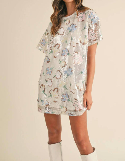 Mable - Scorpio Floral Sequins Mini Dress