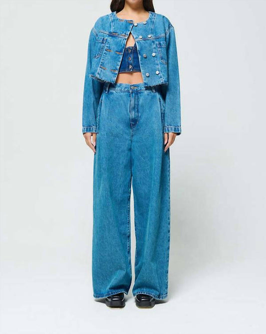 Etica - Raven Pleated Wide Leg Jean