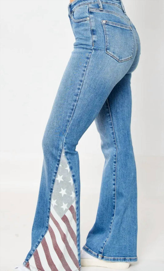 Judy Blue - High Waist Americana Flag Flare Jeans