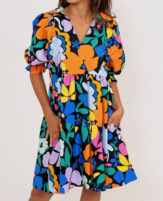 Karlie - Short Sleeve Poplin Dress