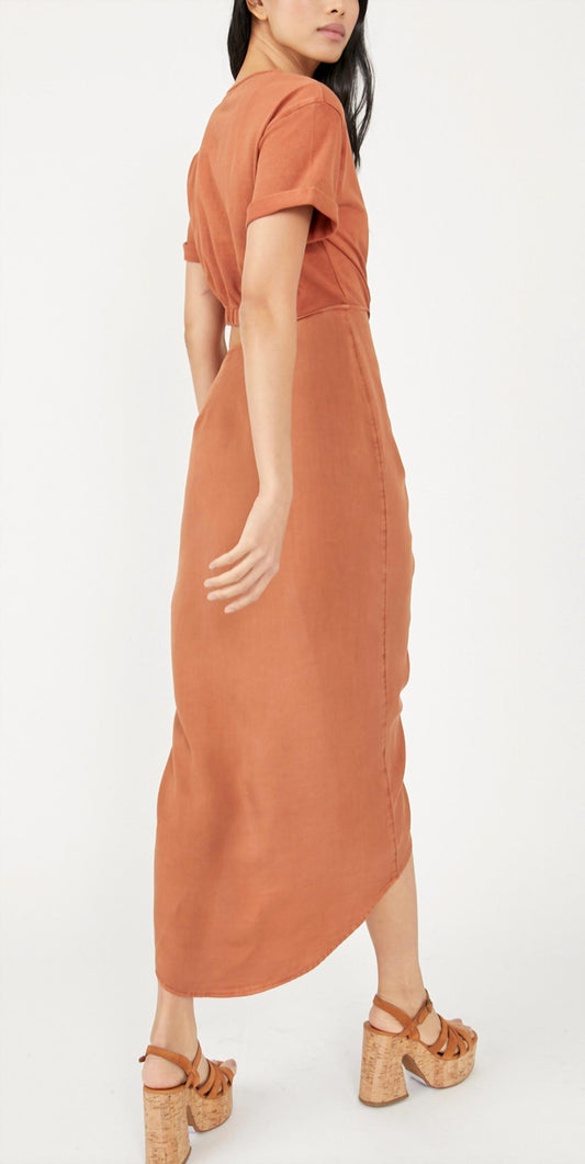 Free People - Short Sleeve Side Tie Maxi Dress