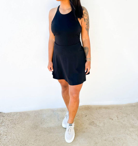 Tcec - Care Free Halter Neck Crisscross Athletic Dress