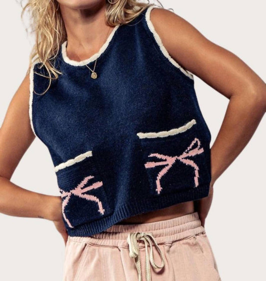 Trend:Notes - Knit Coquette Bow Vest