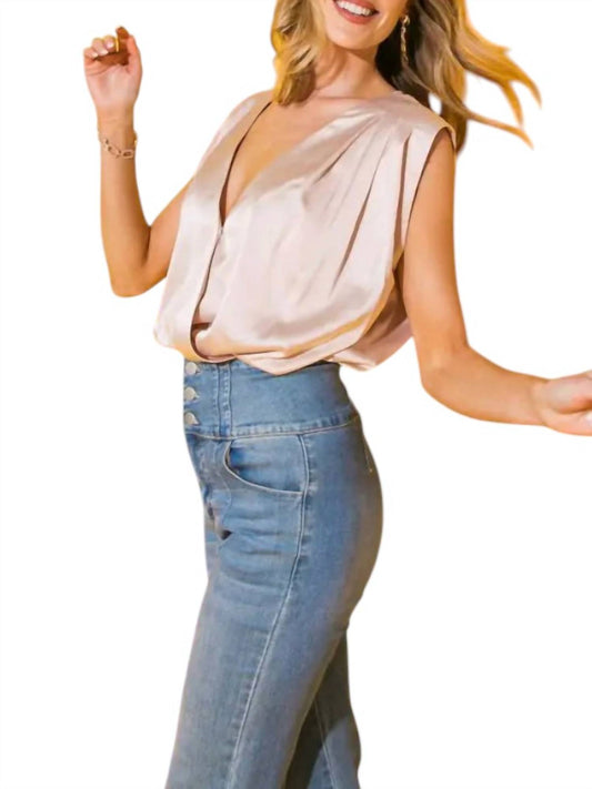 Alexis - Satin Finish Sleeveless Bodysuit