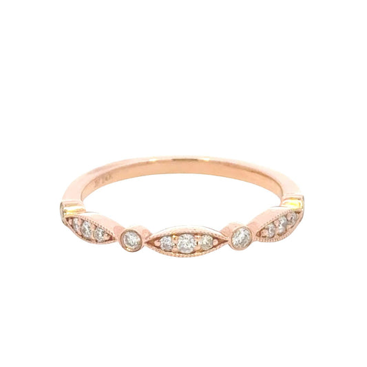 Aamiaa - 0.19 Carat Natural Diamond - 1.80 Grams 14k Ring - Size 6.5