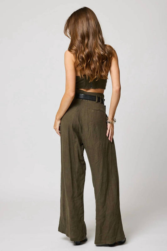 Stillwater - Stretch Linen Knotch Waist Pants