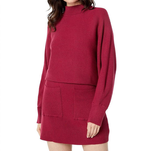 En Saison - Front Pockets Sweater Skirt