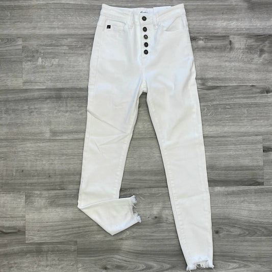 Kancan - Buttonfly Distressed Skinny Jeans