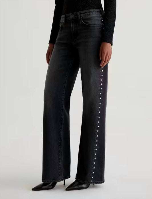 Ag Jeans - Adria Studded Wide-leg Jeans