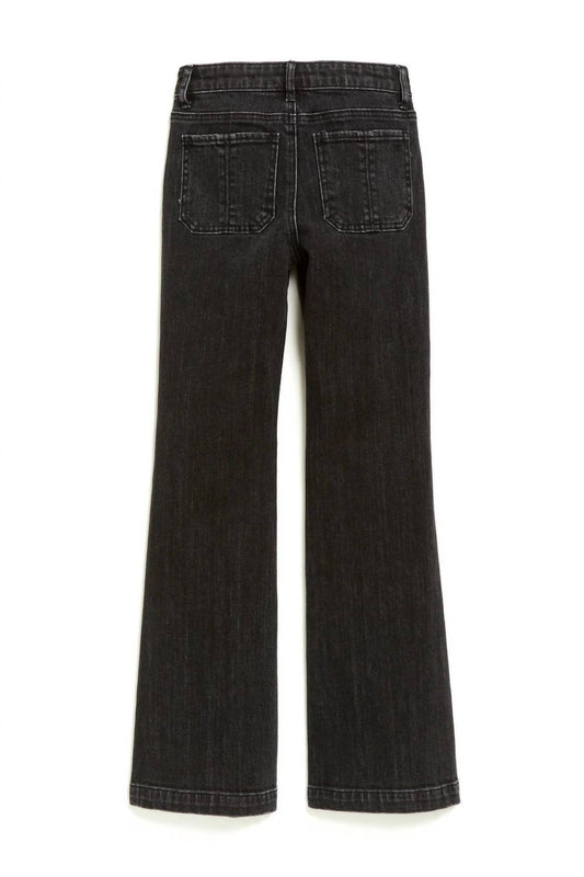 Tractr - Faded Hi Rise Wide Leg Jeans