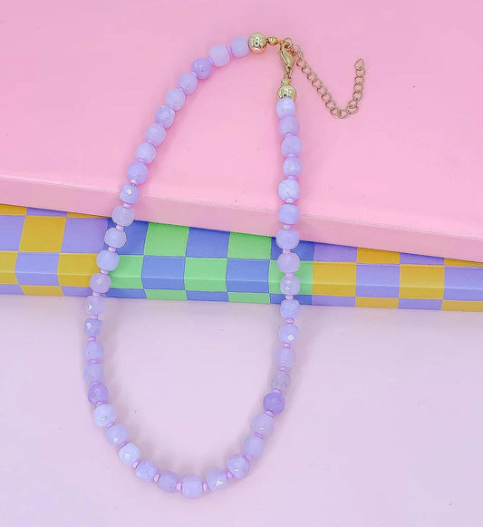 Treasure Jewels - Women's Lilac Dream Beaded Necklace