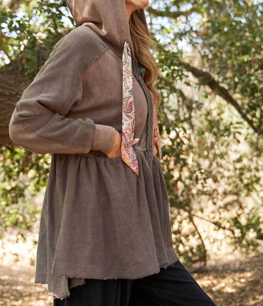 J.Nna - Skylar Flare Zip Up Hoodie