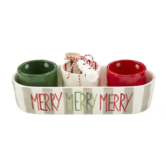 Mudpie - Merry Cracker and Dip Bowl Set