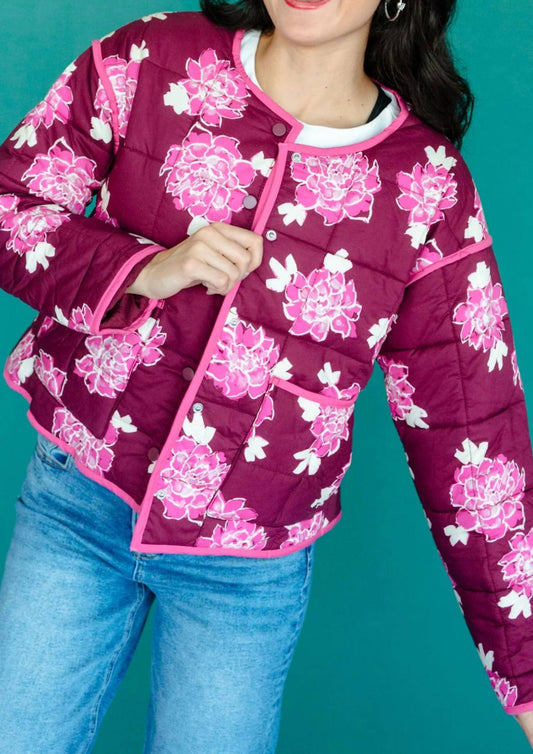 Mia - Floral Quilted Jacket