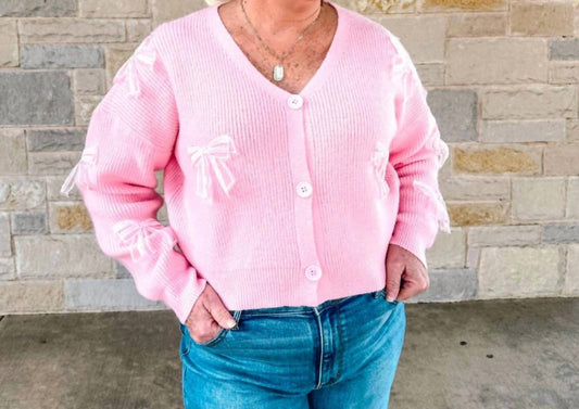 Bibi - Bow Detailed Cardigan Sweater
