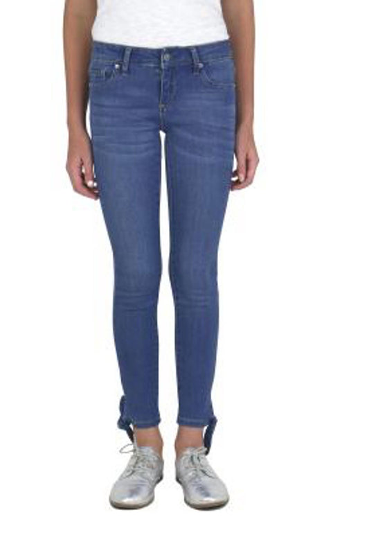 Tractr - Ankle Crop Tie Hem Jeans