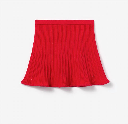 Self-Portrait - Girl's Ribbed Knit Skirt