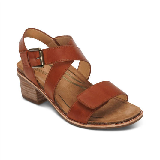 Aetrex - Women's Kristin Adjustable Cross Strap Low Heel Sandals