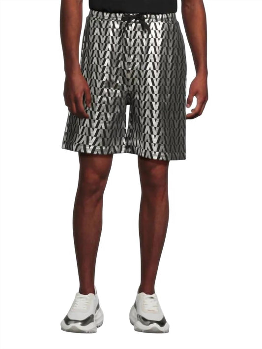 Valentino - Monogram Drawstring Cotton Shorts