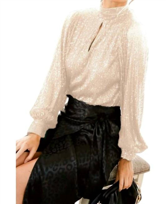 Vine & Love - Kylie Keyhole Sequin Top