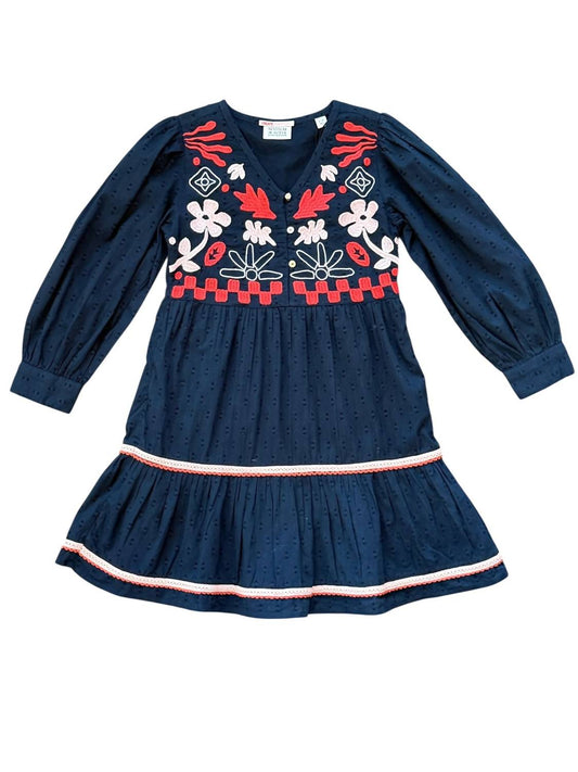 Scotch & Soda - Girl's Jacquard Embroidered Dress
