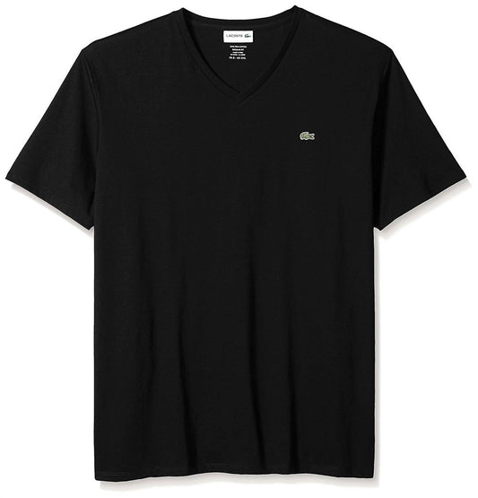 Lacoste - Men's Short Sleeve V-neck Pima Jersey T-shirt
