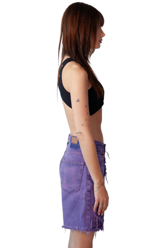 Knotwtr - Patched Denim Shorts