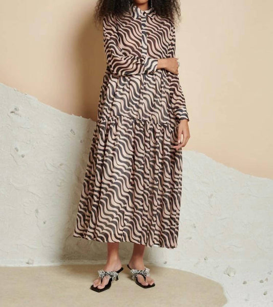 Ghospell - Cecilia Printed Midi Dress