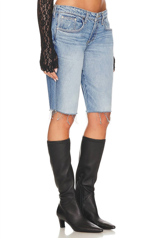 Eb Denim - Loon Raw Cut-off Straight Cotton Shorts