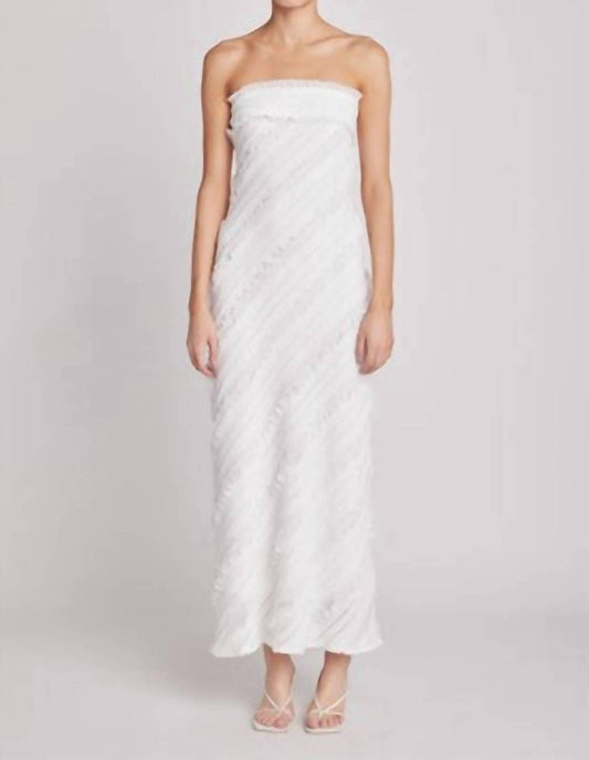 Endless Rose - Women's Strapless Ruffled Maxi Dress