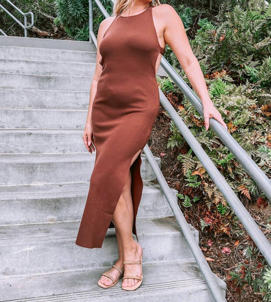 Crescent - Form Fitted Criss-cross Back Dress