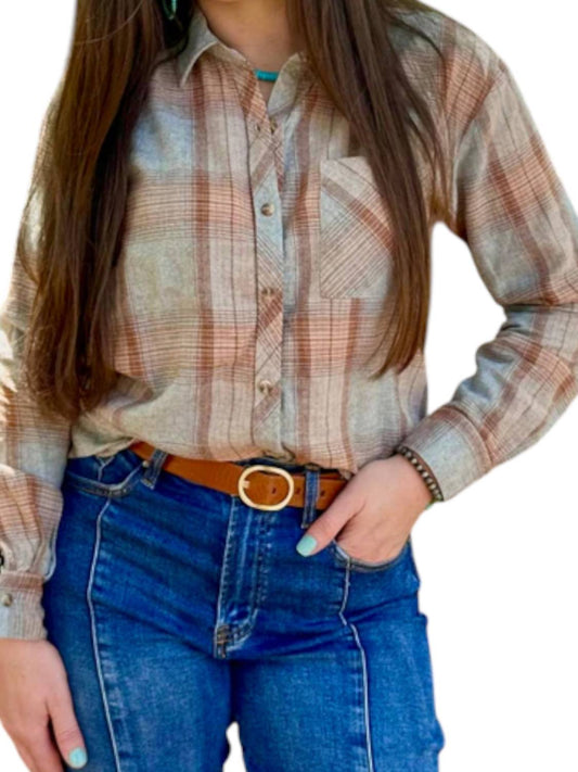 Texas True Threads - Itzel Flannel Button Down Shirt