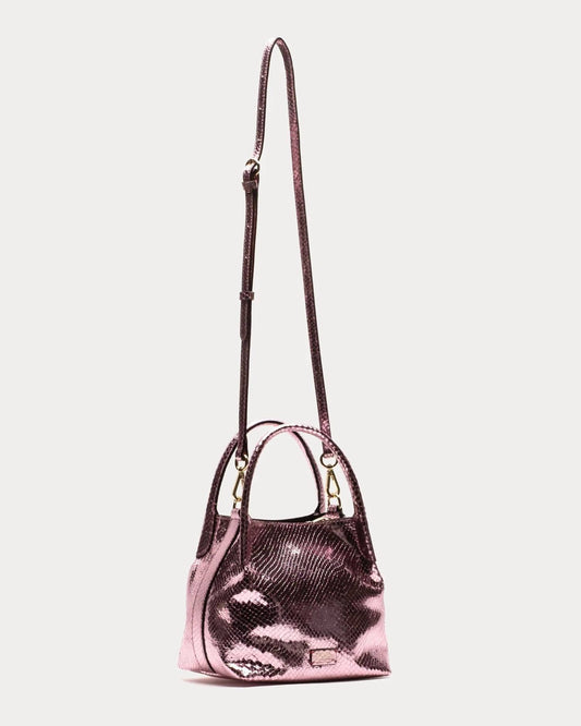 Frances Valentine - Women's Teeny Sweet Pea Metallic Snake Leather Bag