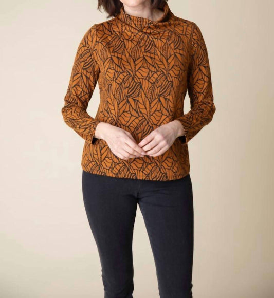 Habitat - Falling Leaves Jacquard Wrap Neck Top