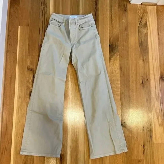 Something Navy - High Waisted Wide Leg Denim Pants