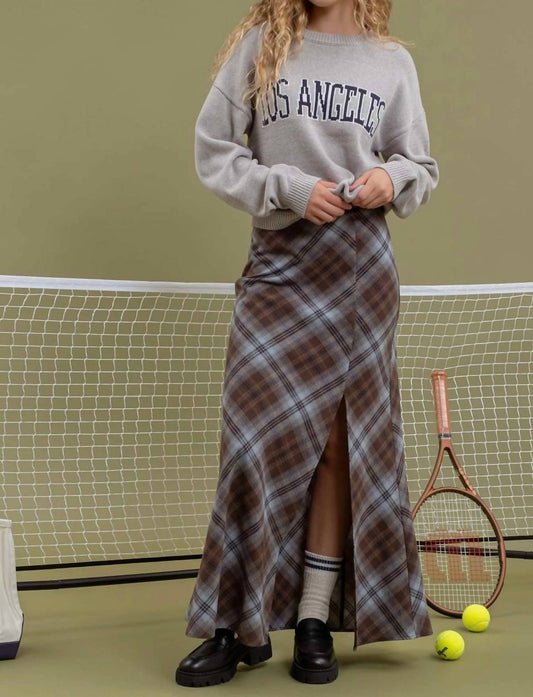 Blu Pepper - The Meadow Plaid Maxi Skirt